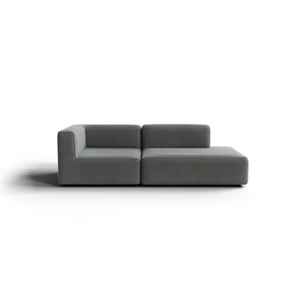 2-Sitzer Open End, rechts -TASI- Farbe Desert - Stoff: kvadrat Melange Nap