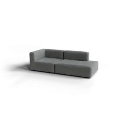 2-Sitzer Open End, rechts -TASI- Farbe Desert - Stoff: kvadrat Melange Nap