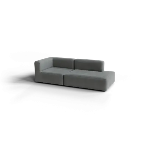 2-Sitzer Open End, rechts -TASI- Farbe Desert - Stoff: kvadrat Melange Nap