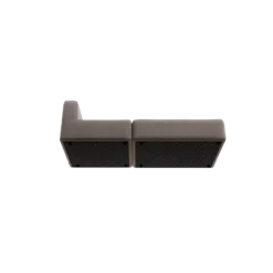 2-Sitzer Open End, rechts -TASI- Farbe Shitake - Stoff: kvadrat Melange Nap