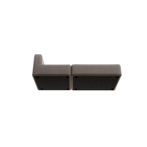 2-Sitzer Open End, rechts -TASI- Farbe Shitake - Stoff: kvadrat Melange Nap