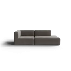 2-Sitzer Open End, rechts -TASI- Farbe Shitake - Stoff: kvadrat Melange Nap