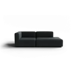 2-Sitzer Open End, rechts -TASI- Farbe Coal - Stoff: kvadrat Melange Nap