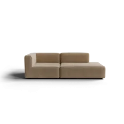 2-Sitzer Open End, rechts -TASI- Farbe Shitake - Stoff: kvadrat Moss