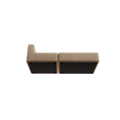 2-Sitzer Open End, rechts -TASI- Farbe Shitake - Stoff: kvadrat Moss