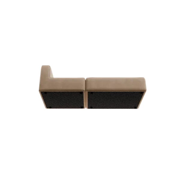 2-Sitzer Open End, rechts -TASI- Farbe Shitake - Stoff: kvadrat Moss