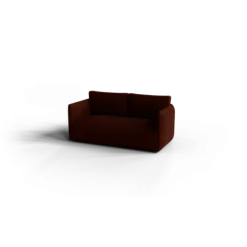 2-Sitzer Sofa -LUA- Farbe Brandy Brown - Stoff: Boucla