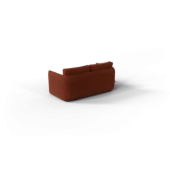 2-Sitzer Sofa -LUA- Farbe Brandy Brown - Stoff: kvadrat Moss
