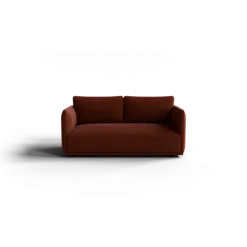 2-Sitzer Sofa -LUA- Farbe Brandy Brown - Stoff: kvadrat Moss