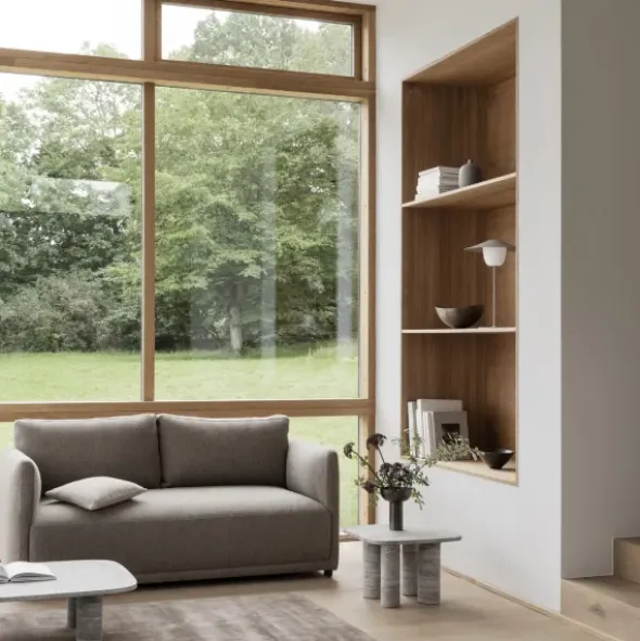 2-Sitzer Sofa -LUA- Farbe New Wheat - Stoff: kvadrat Moss