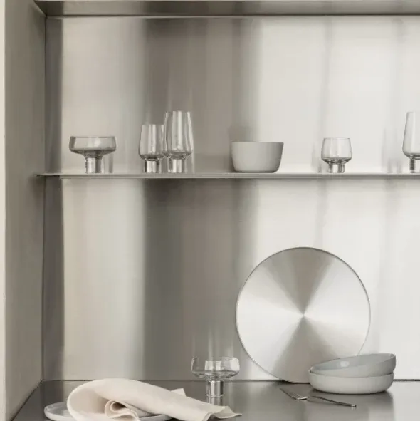 Tablett -PEASY- Farbe Stainless Steel - Größe L