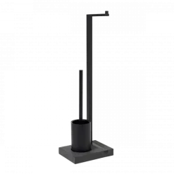 Toilettenbutler -MENOTO- für eine Rolle, Farbe Black - Größe 65 cm