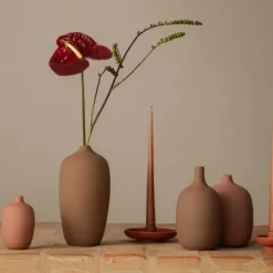 Vase -CEOLA- Farbe Amber Brown Höhe 13 cm