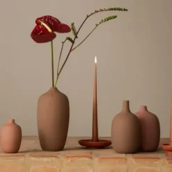 Vase -CEOLA- Farbe Amber Brown Höhe 19 cm
