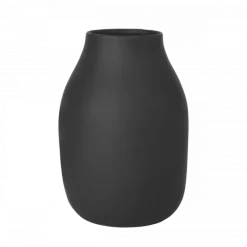 Vase -COLORA- Farbe Peat, soft touch - Größe L