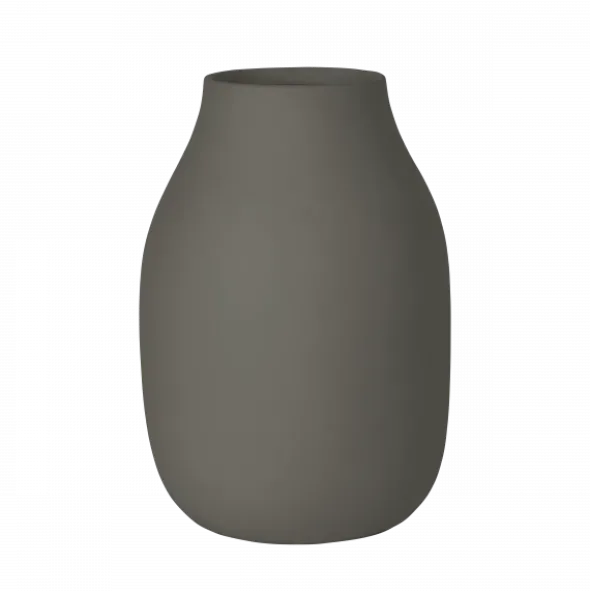 Vase -COLORA- Farbe Steel Gray, soft touch - Größe L