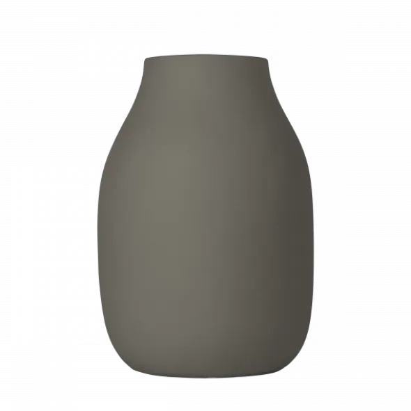 Vase -COLORA- Farbe Steel Gray, soft touch - Größe L