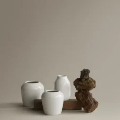 Vase -LETA- Farbe Moonbeam - Größe 13 cm