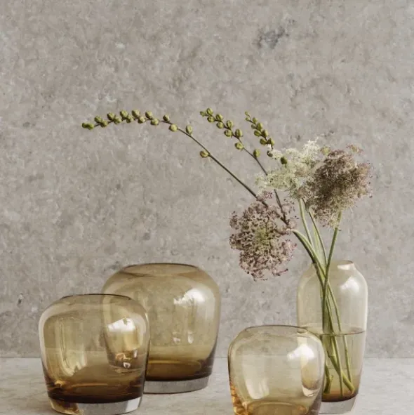 Vase -LETA- Farbe Tan - Größe 13 cm