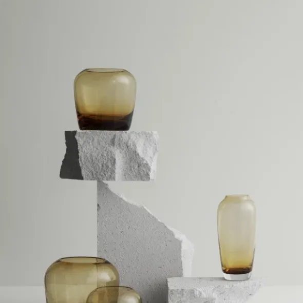 Vase -LETA- Farbe Tan - Größe 13 cm
