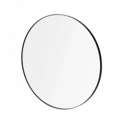 Wandspiegel -RIM- Farbe Black - Größe L (Ø 80 cm), Glas klar