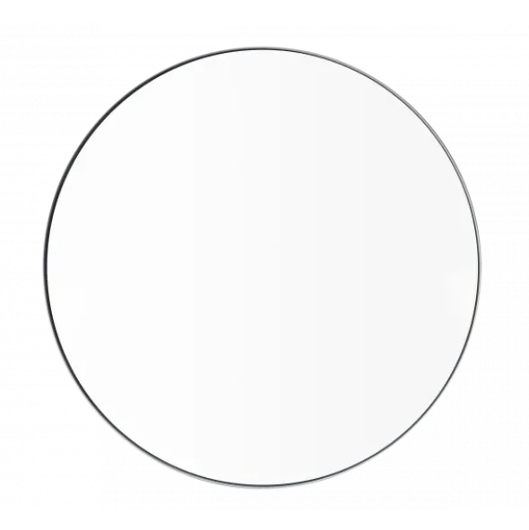 Wandspiegel -RIM- Farbe White - Größe L (Ø 80 cm), Glas klar